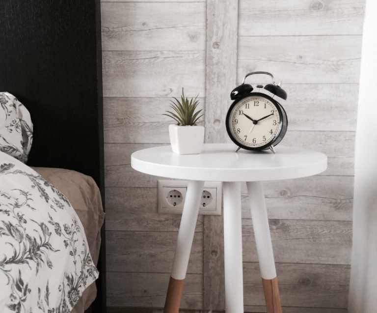 How to Style a Console Table image with table in bedroom with decor items