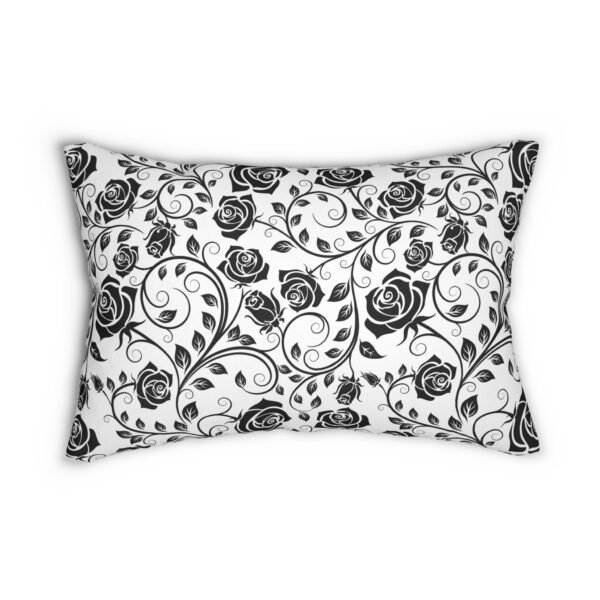 Black Roses Lumbar Pillow 2