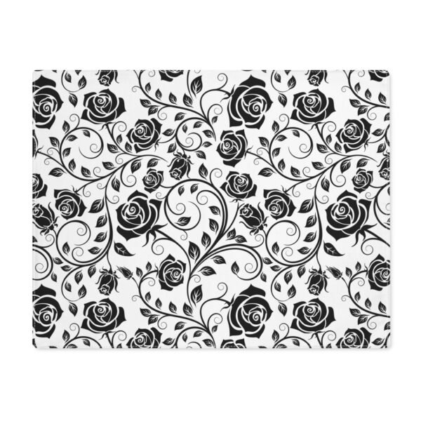 Black Vintage Roses Placemat