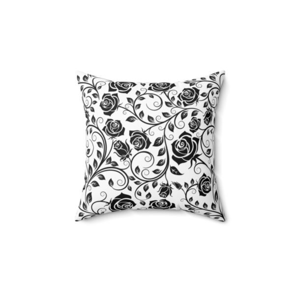 Black vintage roses throw pillow