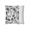Black vintage roses throw pillowcase cover