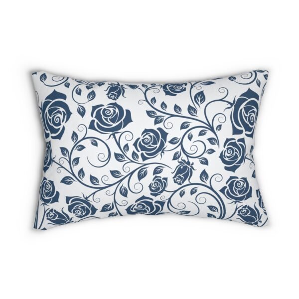 Blue Roses Lumbar Pillow