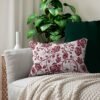 Burgundy Roses Lumbar Pillow