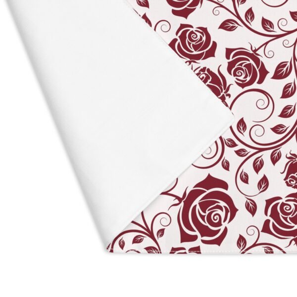 Burgundy Vintage Roses Placemat showing backside
