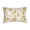 Gold Roses Lumbar Pillow