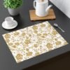 Gold Vintage Roses Placemat on table