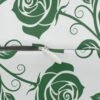 Green Roses Lumbar Pillow zipper close up