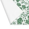 Green Vintage Roses Placemat showing backside
