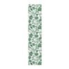 Green Vintage Roses floral table runner polyester