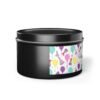 Happy Birthday Black 8oz candle tin side view