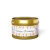 Happy Birthday gold 4oz candle tin