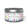 Happy Birthday silver 8oz Candle Tin