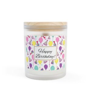 Happy Birthday wood wick candle Happy Birthday wood wick candle
