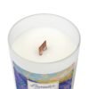 Lavender Fields wood wick candle top view