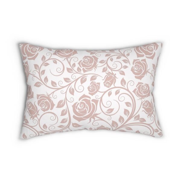 Pink Roses Lumbar Pillow 2