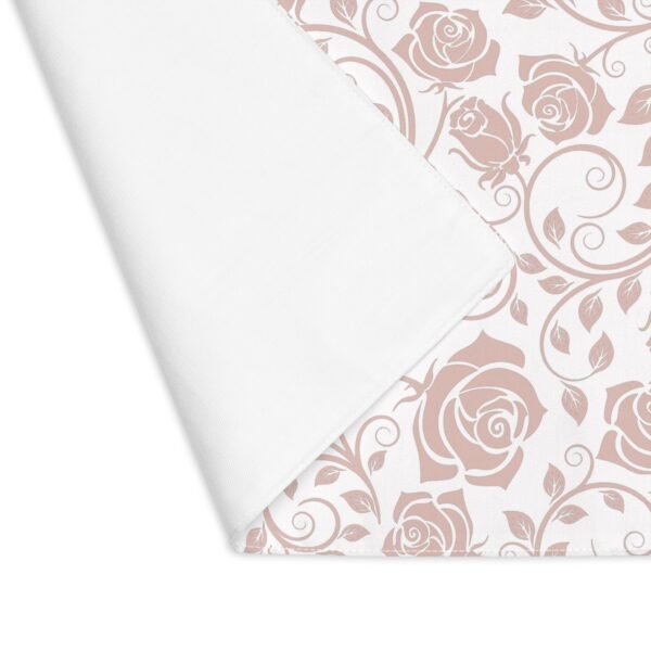 Pink Vintage Roses Placemat showing backside