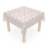 Pink Vintage Roses Tablecloth on square table