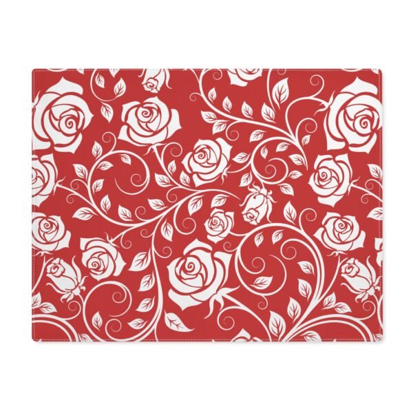 White Red Vintage Roses Placemat