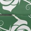 White Roses on Green Lumbar Pillows 3