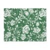 White on Green Vintage Roses Placemat