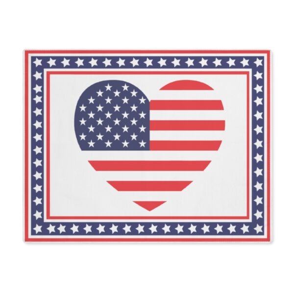 american flag heart placemat