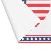 american flag heart placemat showing back side