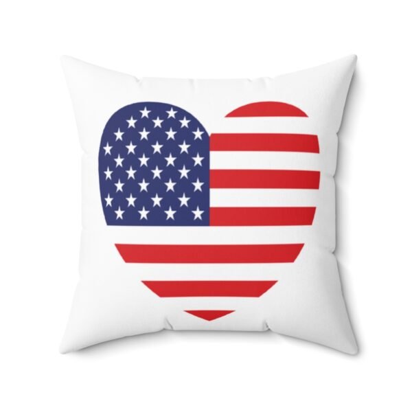 american flag heart square pillow 20 inches
