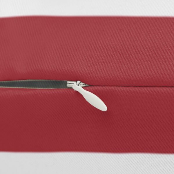 american flag lumbar pillow zipper close up american flag lumbar pillow zipper close up