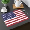 american flag placemat on table american flag placemat on table