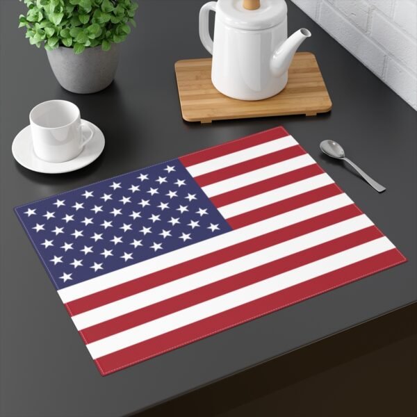 american flag placemat on table american flag placemat on table