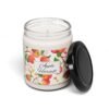 apple harvest soy wax candle with lid off