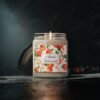 apple harvest soy wax lit candle with gray studio lights