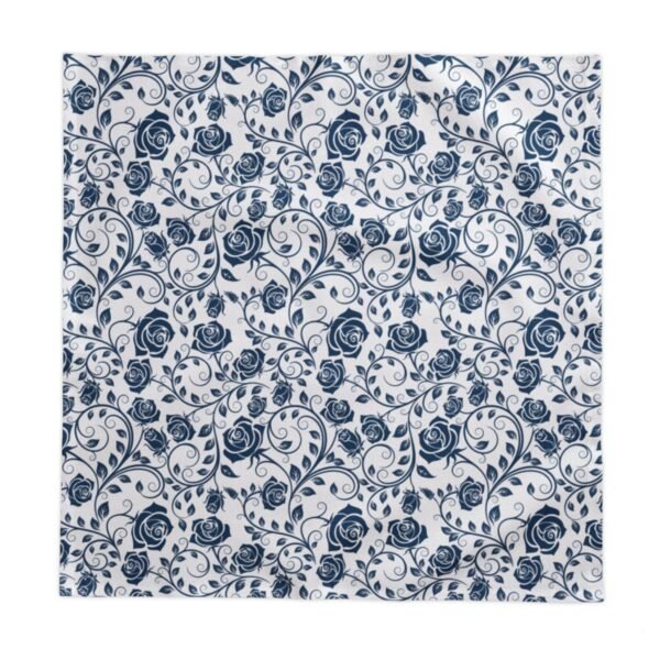 blue vintage roses tablecloth