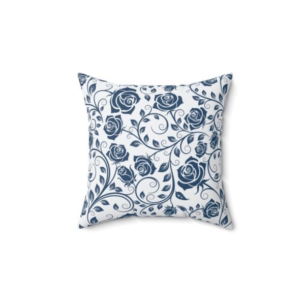 blue vintage roses throw pillow