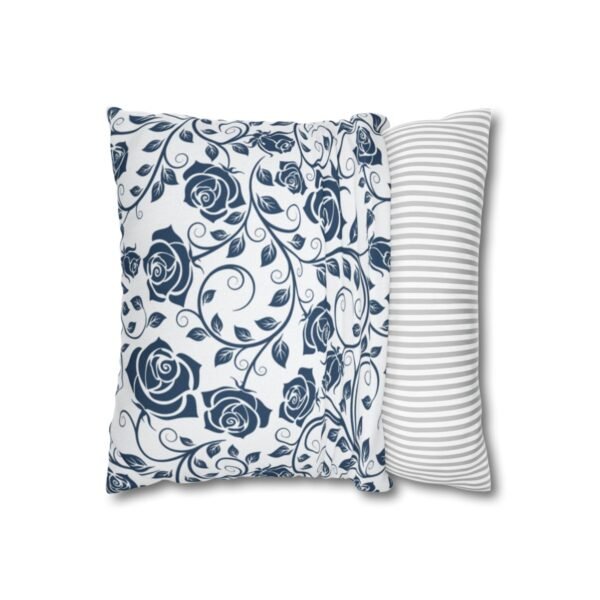 blue vintage roses throw pillow no insert