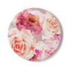 bohemian rose ceramic tile coaster round