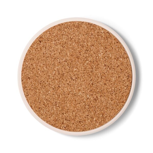 bohemian rose ceramic tile coaster round cork backing