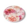 bohemian rose ceramic tile coaster round side view