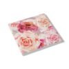 bohemian rose ceramic tile coaster square side view