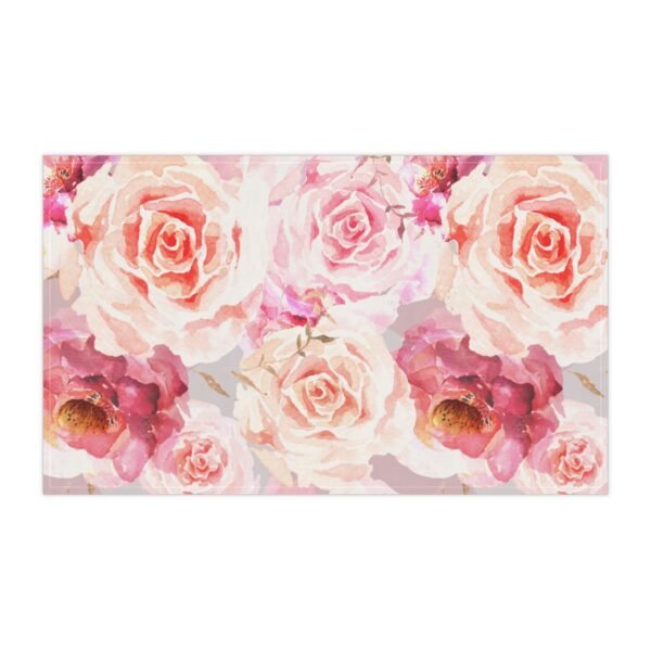 bohemian rose floral tea towel