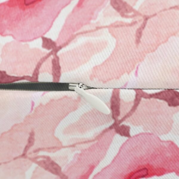 bohemian rose lumbar pillow zipper close up