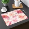 bohemian rose placemat on table