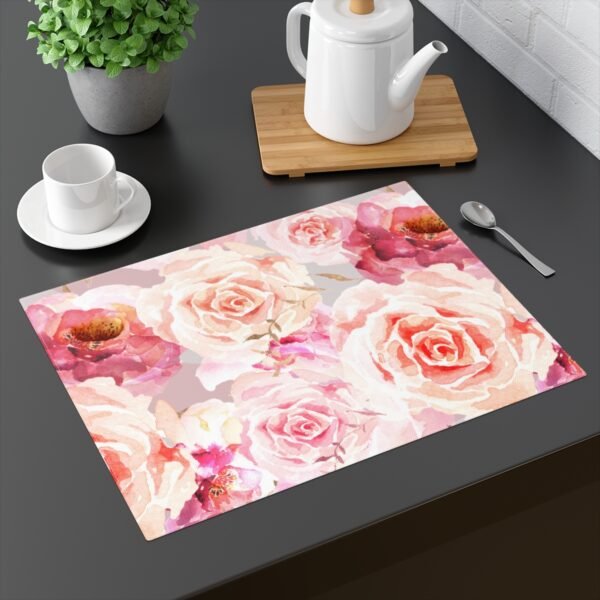 bohemian rose placemat on table