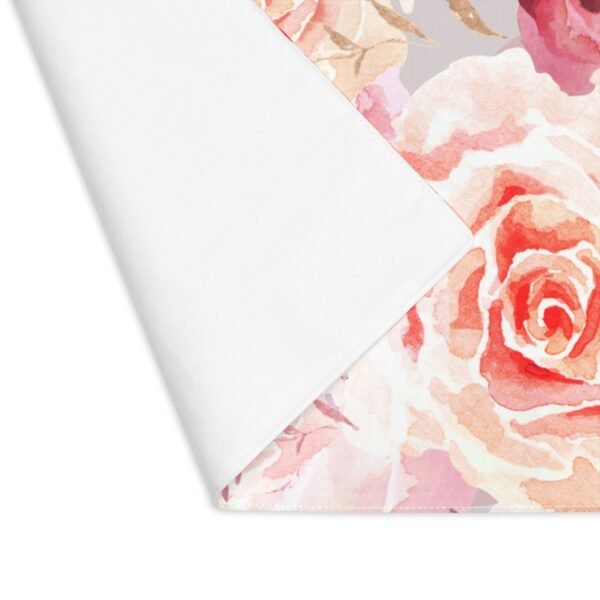 bohemian rose placemat showing back side