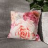 bohemian rose square pillow on sofa bohemian rose square pillow on sofa