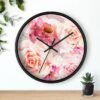 bohemian rose wall clock black over shelf bohemian rose wall clock black over shelf