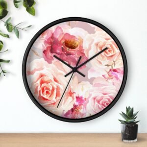 bohemian rose wall clock black over shelf bohemian rose wall clock black over shelf