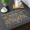 botanical table decor cotton twill placemat