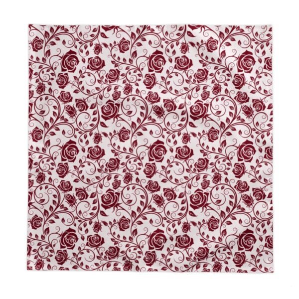 burgundy vintage roses tablecloth