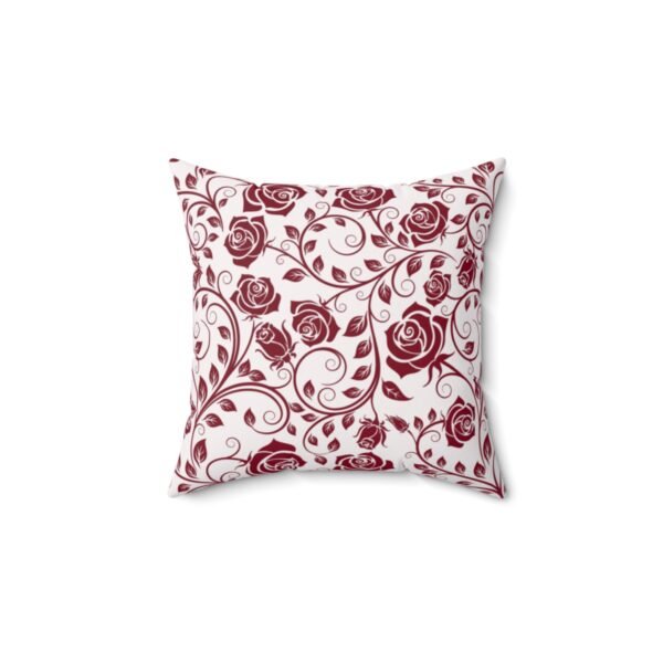 burgundy vintage roses throw pillow
